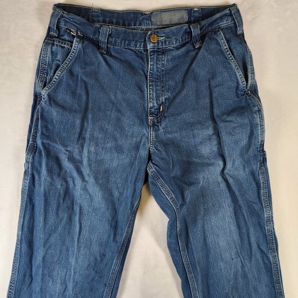 Carhartt FR Flame Resistant Jeans 32x30 Blue Denim Workwear Carpenter Pants - Picture 2 of 7